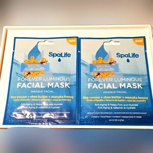 NWT 》2×《 SPA LIFE NATURE'S BOTOX FOREVER LUMINOUS FACIAL MASKS!